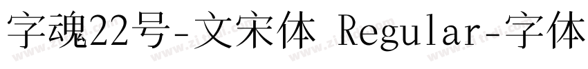 字魂22号-文宋体 Regular字体转换